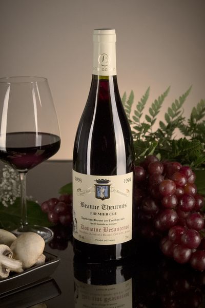 French Red Burgundy Wine, Domaine Besancenot 1994 Beaune Premier Cru Theurons