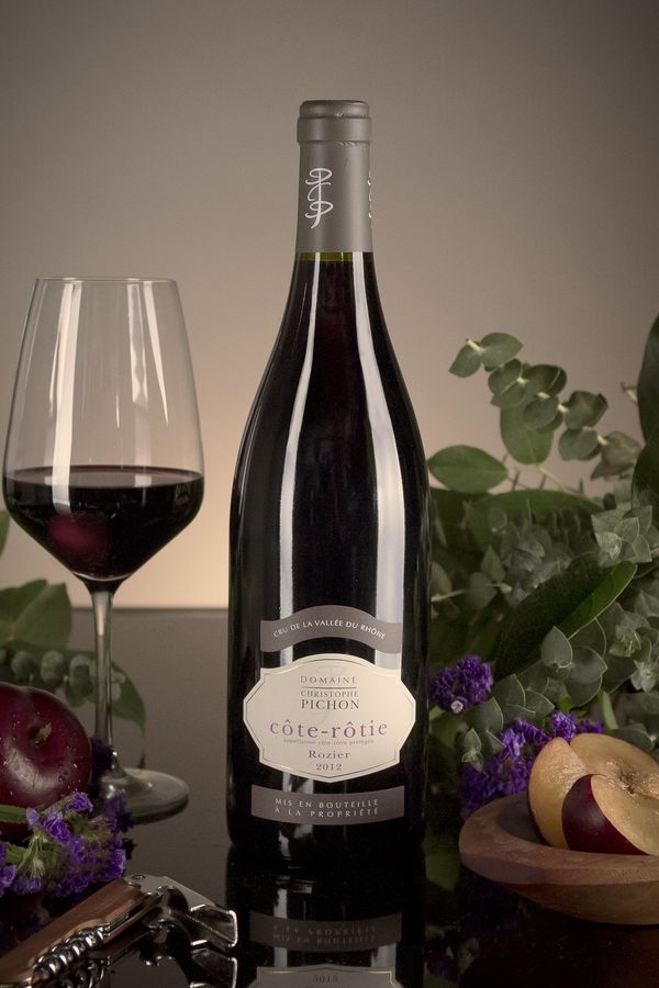 French Red Rhone Wine, Domaine Christophe Pichon 2012 Côte-Rôtie Rozier