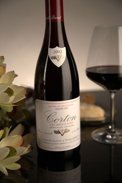 French Red Burgundy Wine, Domaine Gaston & Pierre Ravaut 2002 Corton Bressandes