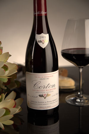 French Red Burgundy Wine, Domaine Gaston & Pierre Ravaut 2003 Corton Hautes Mourottes