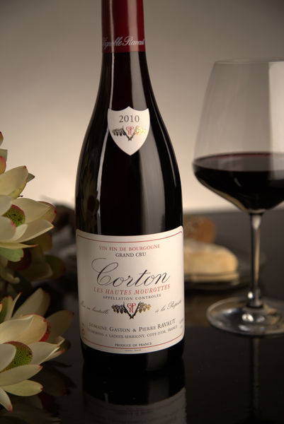 French Red Burgundy Wine, Domaine Gaston & Pierre Ravaut 2010 Corton Hautes Mourottes