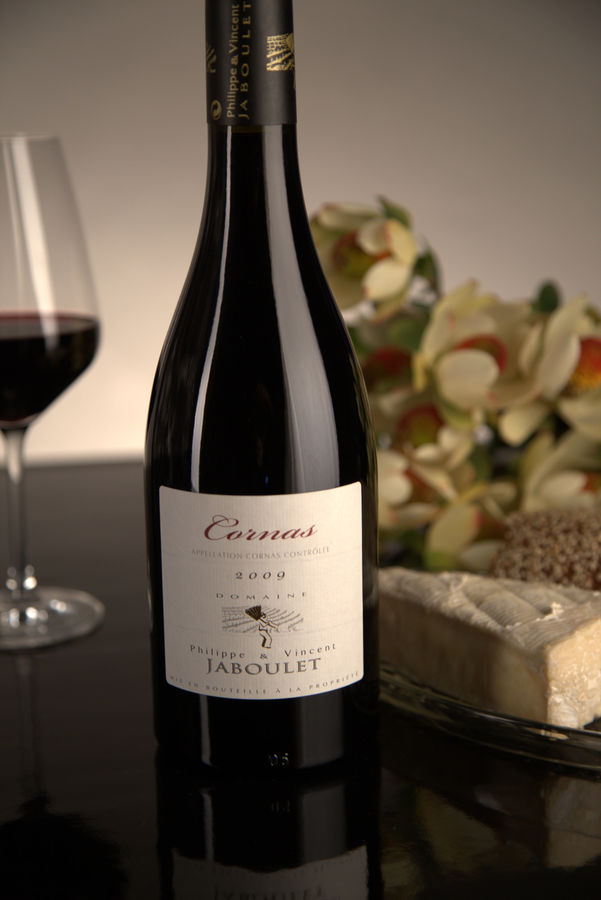 French Red Rhone Wine, Domaine Philippe & Vincent Jaboulet 2009 Cornas