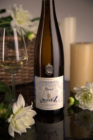 French White Rhone Wine, Domaine du Monteillet 2010 Condrieu Chanson