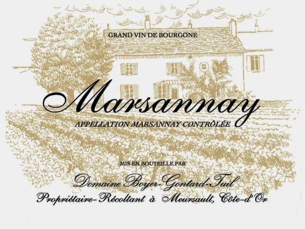 French Red Burgundy Wine, Domaine Boyer-Gontard 2011 Marsannay Les Echezeaux