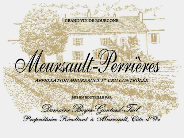 French White Burgundy Wine, Domaine Boyer-Gontard 2011 Meursault Premier Cru Perrieres