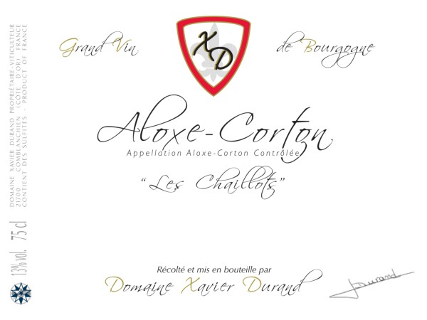 French Red Burgundy Wine, Domaine Xavier Durand 2011 Aloxe-Corton Les Chaillots