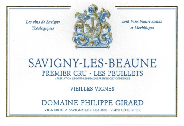 French Red Burgundy Wine, Domaine Philippe Girard 2011 Savigny-les-Beaune Premier Cru Les Peuillets