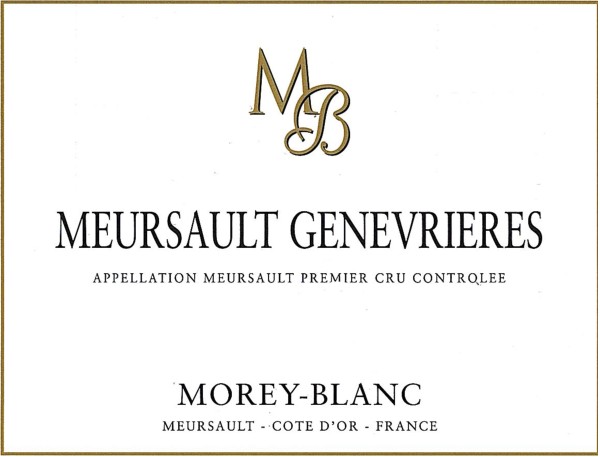 French White Burgundy Wine, Maison Morey-Blanc 2010 Meursault Premier Cru Genevrieres