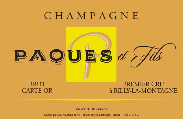 French Champagne, Champagne Paques et Fils Champagne Carte Or