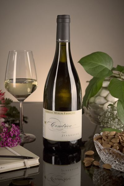 French White Rhone Wine, Domaine François Merlin 2012 Condrieu Cuvée Jeanraude