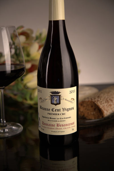 French Red Burgundy Wine, Domaine Besancenot 2011 Beaune Premier Cru Cent Vignes