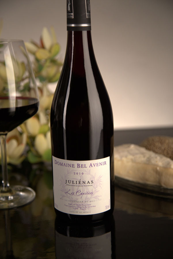 French Red Beaujolais Wine, Domaine Bel Avenir 2010 Juliénas Les Capitans
