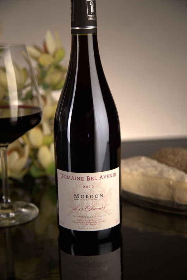 French Red Beaujolais Wine, Domaine Bel Avenir 2010 Morgon Les Charmes