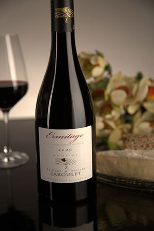 French Red Rhone Wine, Domaine Philippe & Vincent Jaboulet 2009 Ermitage