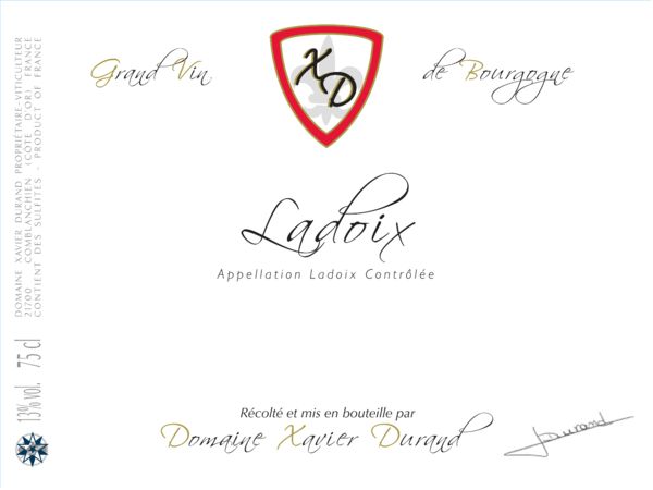 French Red Burgundy Wine, Domaine Xavier Durand 2012 Ladoix