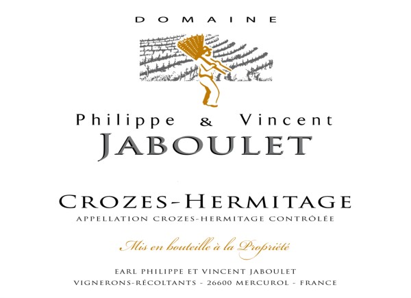 French Red Rhone Wine, Domaine Philippe & Vincent Jaboulet 2009 Crozes-Hermitage