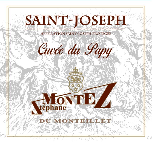 French Red Rhone Wine, Domaine du Monteillet 2010 Saint-Joseph Cuvée Papy