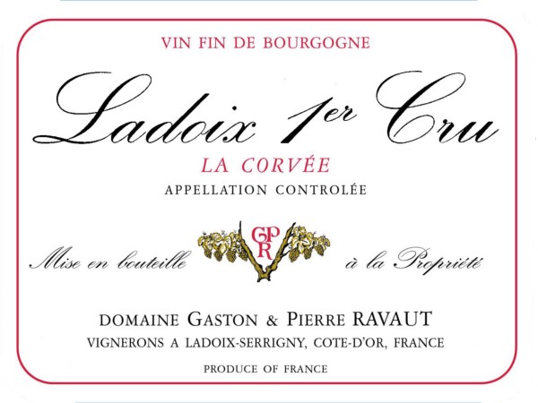 French Red Burgundy Wine, Domaine Gaston & Pierre Ravaut 2010 Ladoix Premier Cru La Corvée