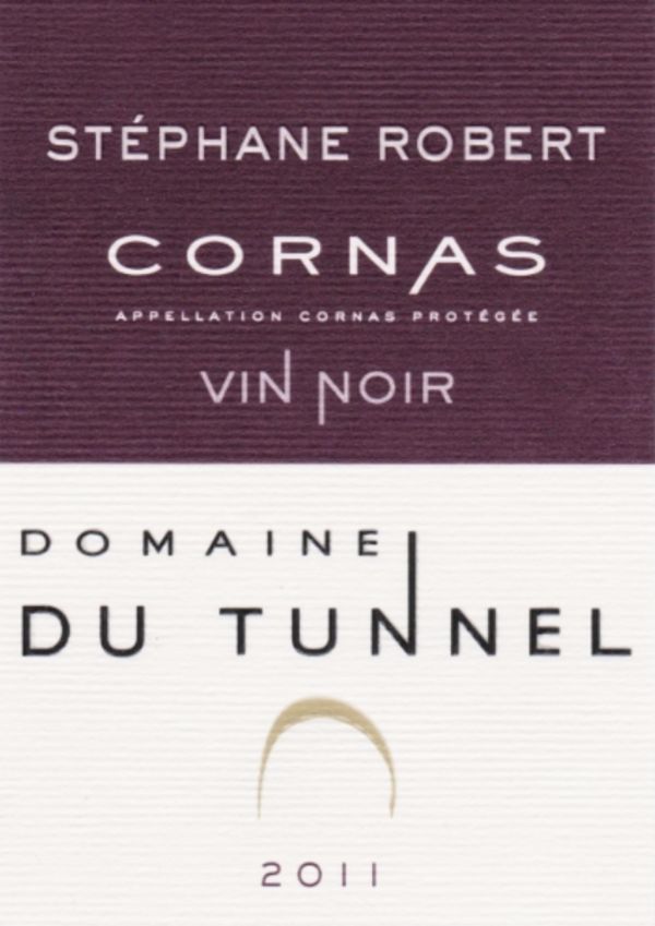 French Red Rhone Wine, Domaine du Tunnel 2011 Cornas Vin Noir